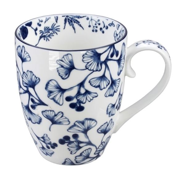 Tasse bleu marine Gingko