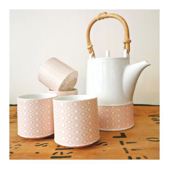 Set théière & ses 4 tasses