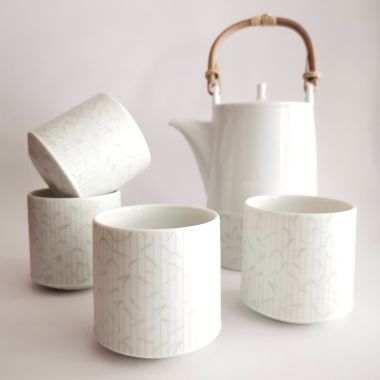 Set théière & ses 4 tasses