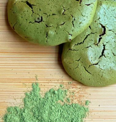 Cookies matcha chocolat noir sans gluten et sans lactose